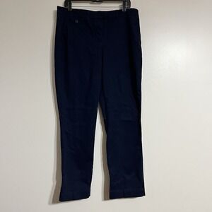 Talbots Pants Womens 10 Navy Blue Straight Leg Dress Work Trousers Slacks‎
